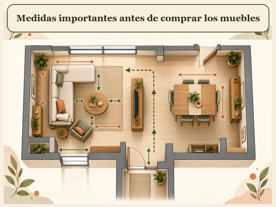 Medidas importantes antes de comprar los muebles