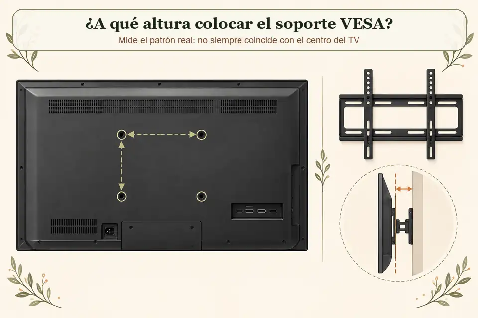 Diagrama de soporte VESA para televisor