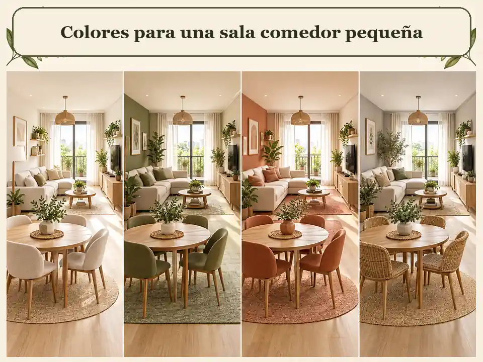 Colores para una sala comedor pequeña
