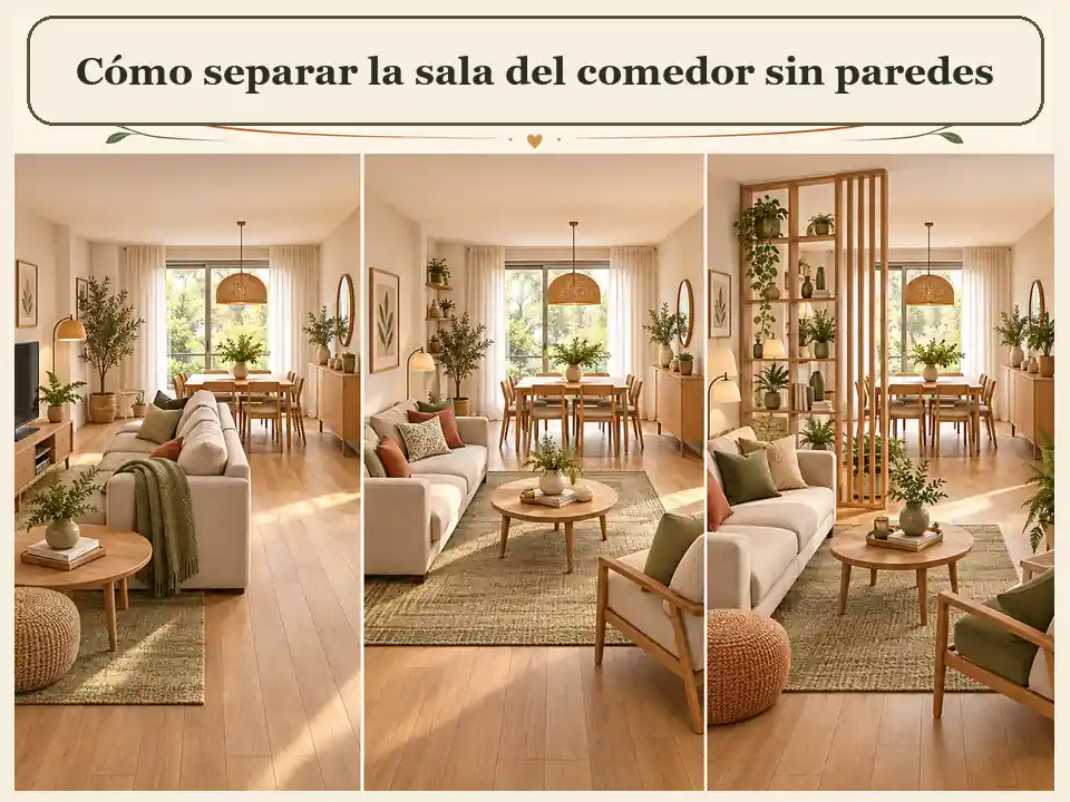 Cómo separar la sala del comedor sin construir paredes