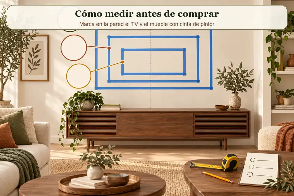 Cómo medir el televisor y el mueble antes de comprar