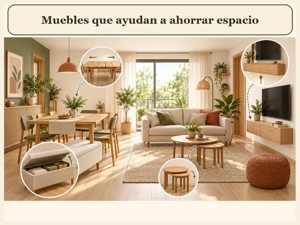 Muebles que ayudan a ahorrar espacio