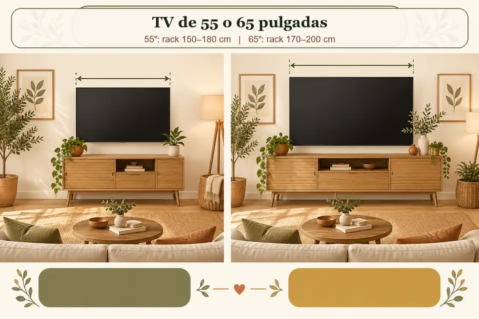 Comparación entre TV de 55 y 65 pulgadas