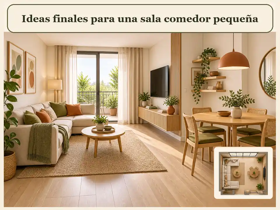 Ideas finales para distribuir una sala comedor pequeña