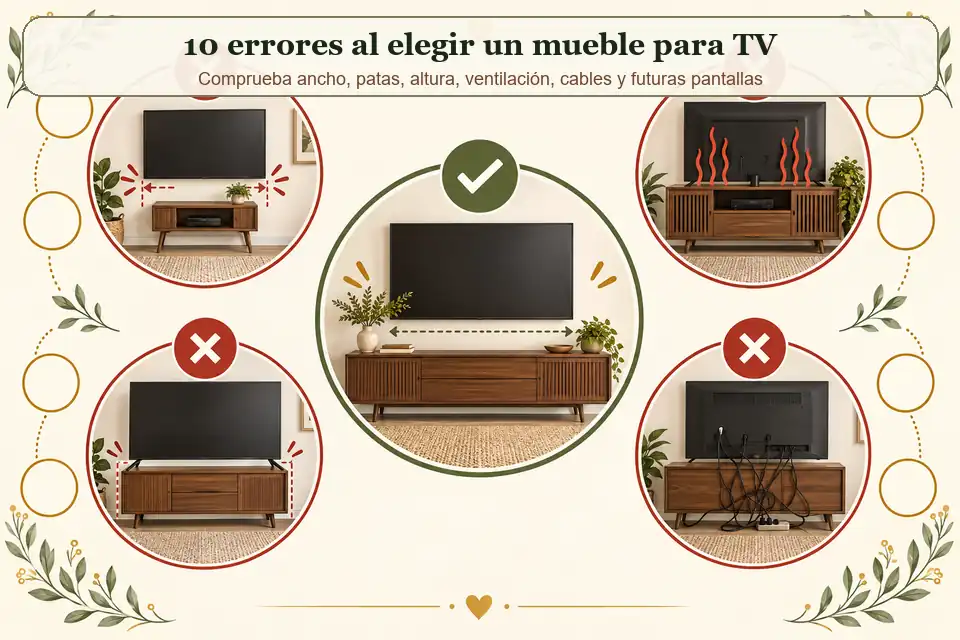 Errores comunes al elegir un mueble para TV