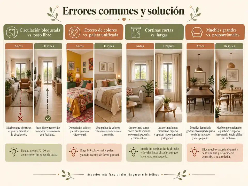 Errores comunes y soluciones al decorar sala comedor