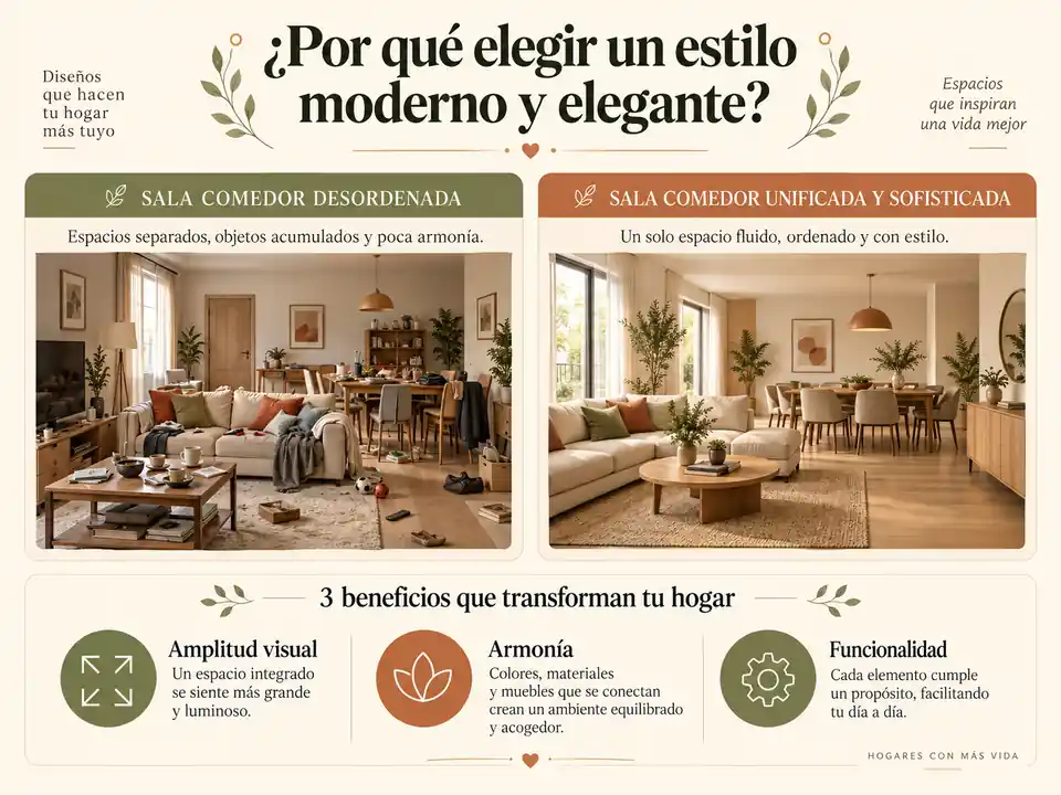 Beneficios de una sala comedor moderna y elegante