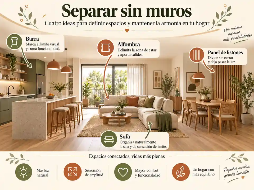 Recursos de separación visual sin muros